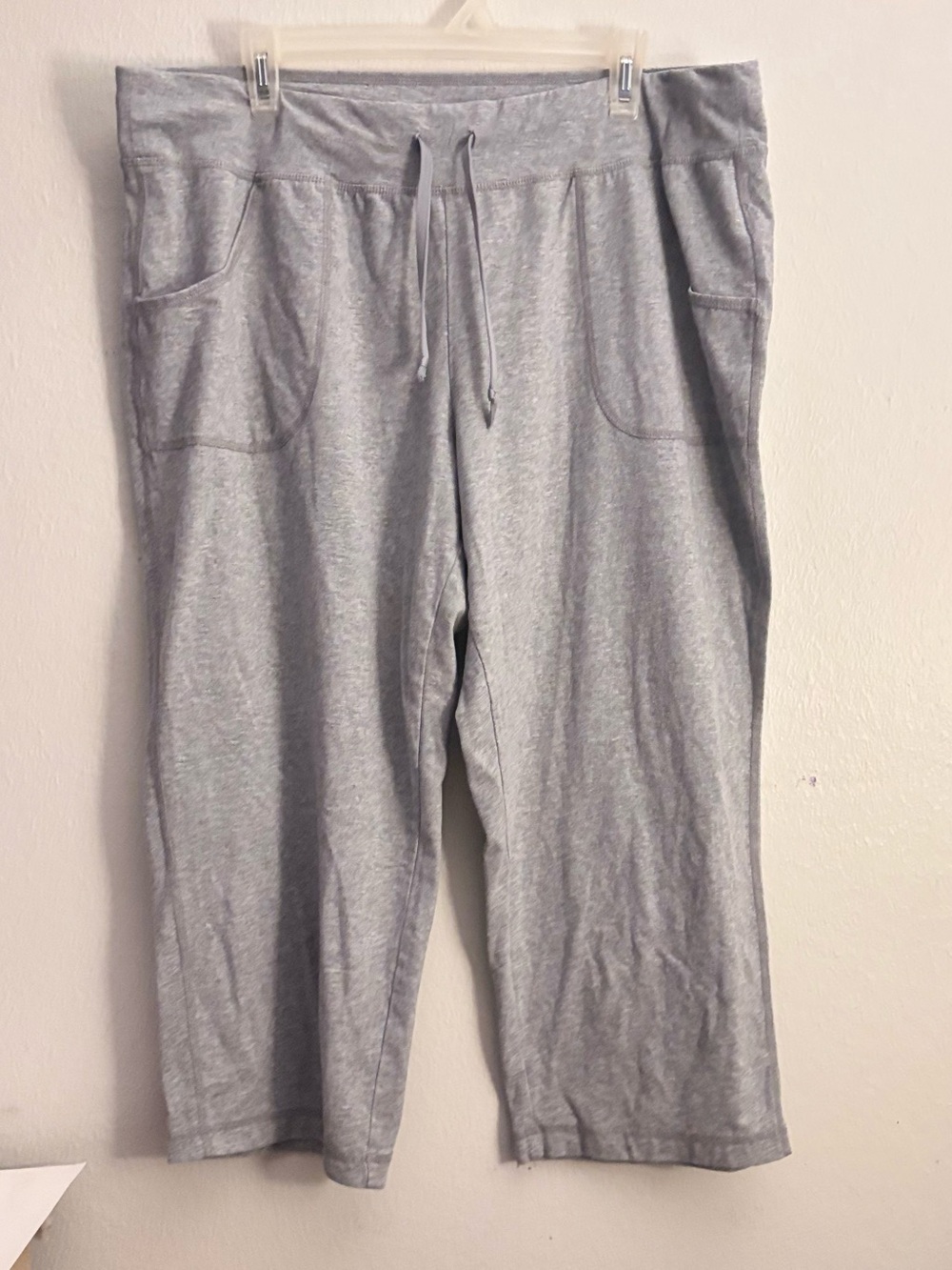 Athletic Works Heather Gray Jogger Pants with Drawstring